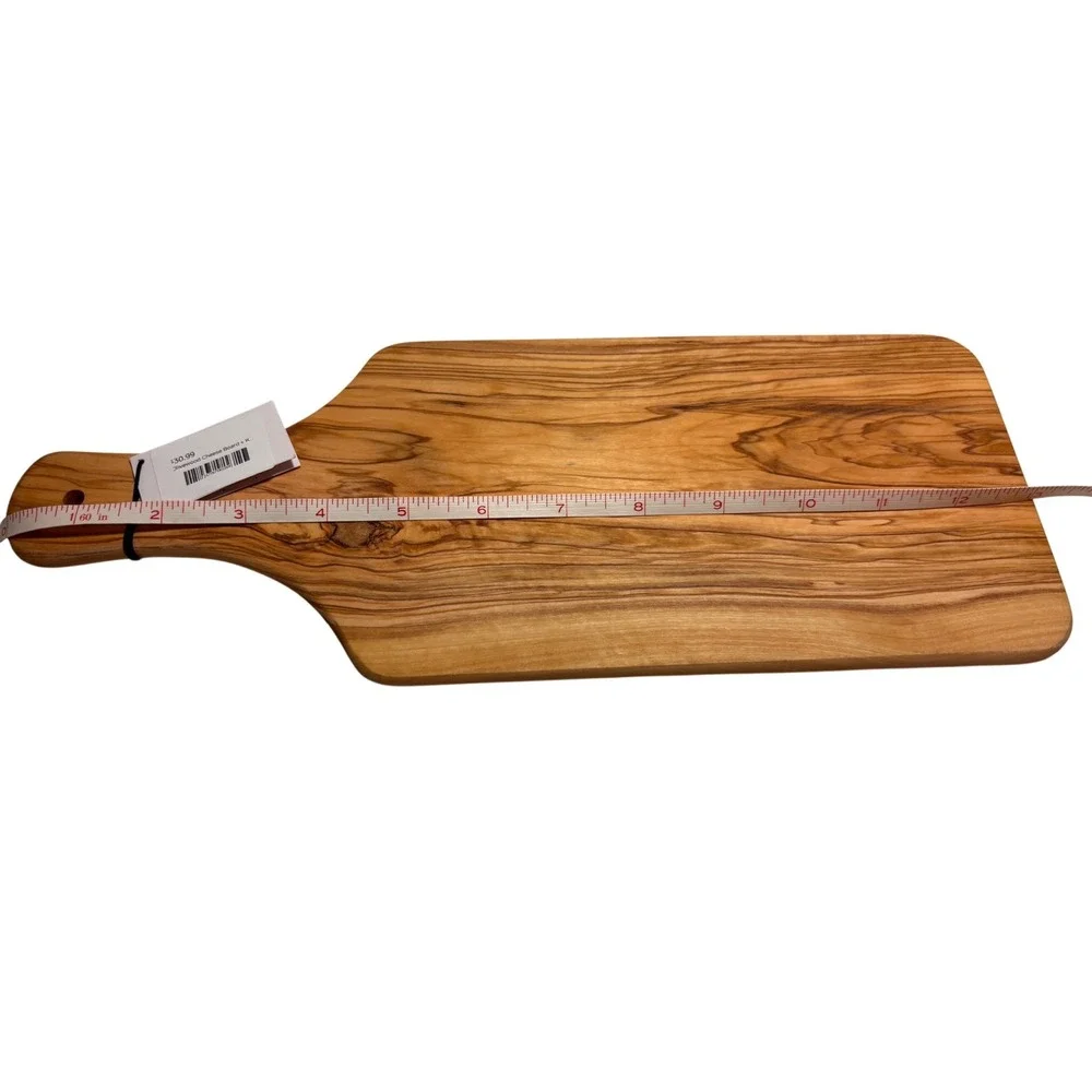 Olivewood Cheese Board Natural Grain Wood Charcuterie Serving Paddle 13 Inch-nwt